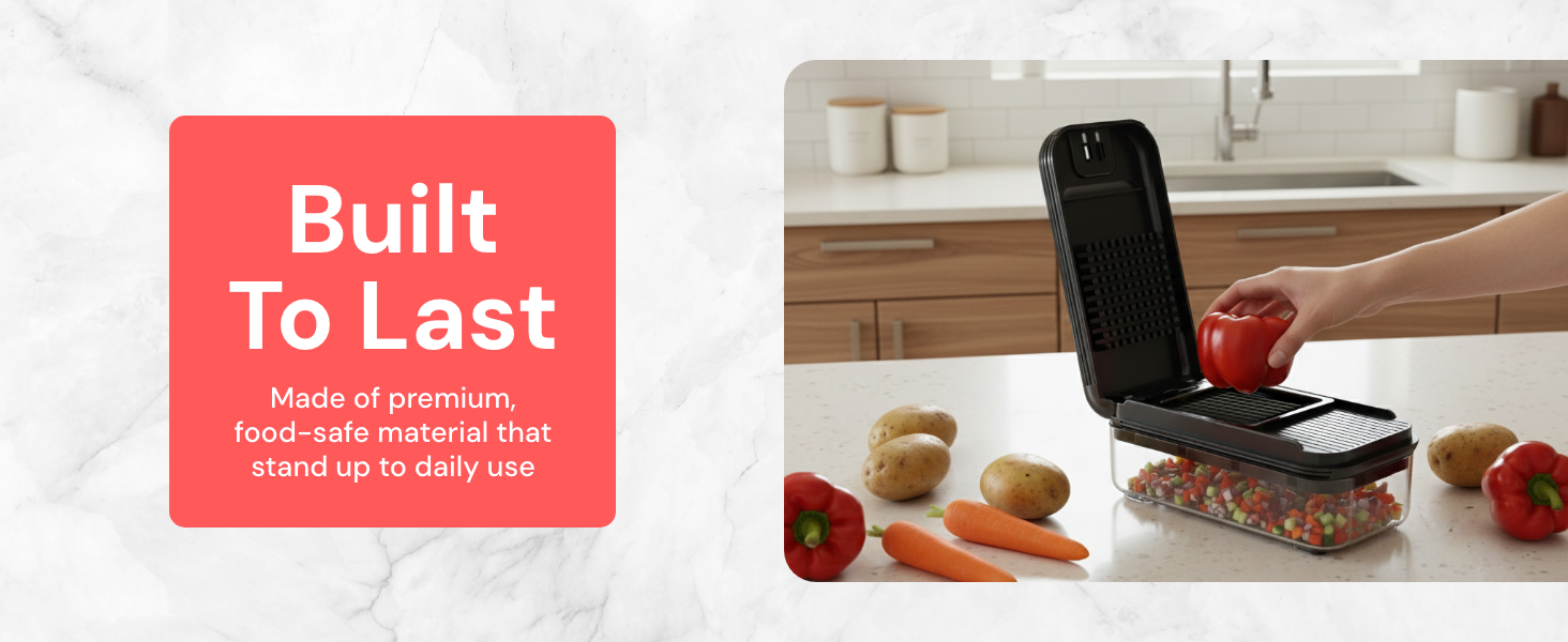 Fullstar daily chopper is made out of premium, food-safe material