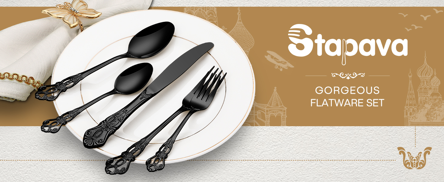 black flatware