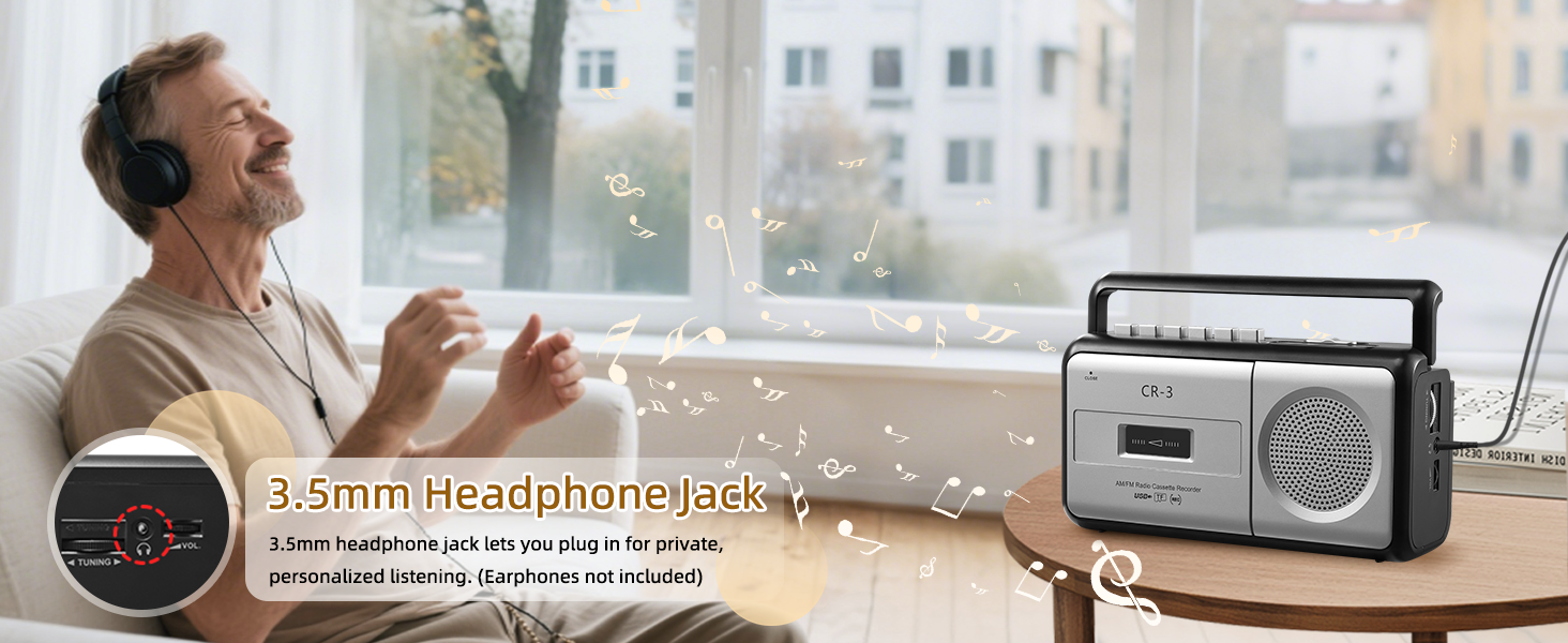  Portable Cassette Player Boombox