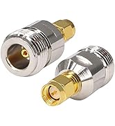 BOOBRIE SMA Antenna Adapter N-Type to SMA Coaxial Cable Connector N Type Female Jack (Hole) to SM...