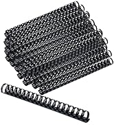 PERFORMORE Binding Combs - 100 Pack, 3/4" Diameter, 10.75" Overall Length, Black Plastic Binding ...