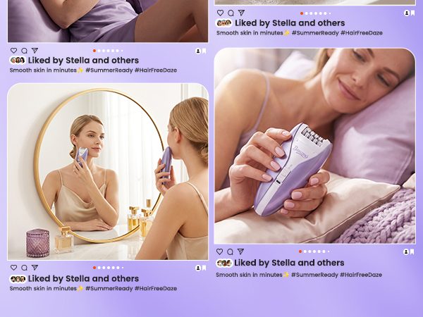 Cordless Rechargeable Facial Epilator for Hair Removal on Face, Arm, Legs, Underarms, Bikini, Body