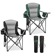 Northroad 2 Pack Oversized Camping Chair, Padded Portable Chairs Heavy Duty Camping Folding Chair...