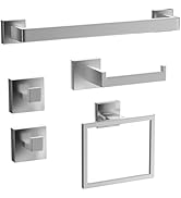 Bathroom Hardware Accessories Set of 5 Pieces, 15.6 Inch Bath Towel Bar Set, 304 Stainless Steel ...