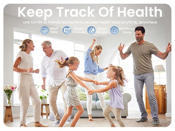 Step Counting,for iPhone and Android,Waterproof smart blood pressure monitor,No Subscription Fees