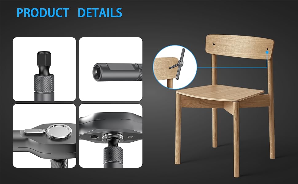 Detachable Handle S2 Steel Bits Furniture Electronics Bicycle Home DIY Compact Screwdriver