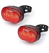 BV Rear Bike Tail Light 2 Pack, Bicycle LED Rear Lights, Easy to Install for Cycling Safety Flash...