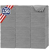 FIXSMITH Shop Towels, Pack of 150, Grey Microfiber Cleaning Cloth Bulk, Microfiber Towels for Car...