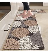 Anti Fatigue Kitchen Rug Sets 2 Piece Non Slip Kitchen Mats for Floor Cushioned Kitchen Rugs...