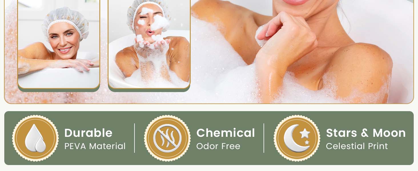 protected and looking fab. The waterproof hair cap keeps moisture out,