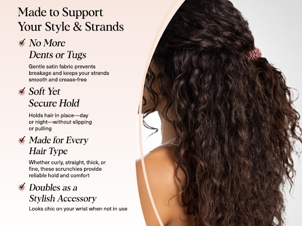 Kitsch Satin Scrunchies for Women