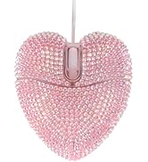 CHUYI Pink Heart Shaped Wired Mouse