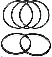 5Pcs Black Universal Silicone Lid Seals for 16oz and 20oz Travel Mugs, Replacement Gaskets for Co...