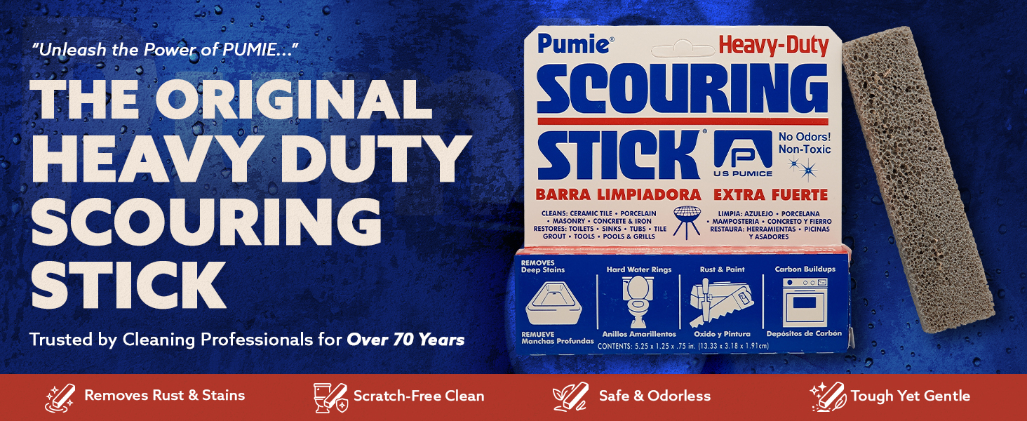 Kitchen Stains, Grill, Scouring Stick for Cleaning Pool, Rust, Toilet Rings &amp;amp; Hard Water Rings