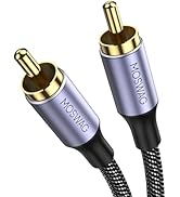 MOSWAG RCA Coaxial Cable, Digital Audio Coaxial Cable, RCA to RCA Digital Coaxial Cord 24K Plated...