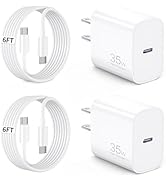 35W iPad Charger Fast Charging, Type C Super Fast Charger Block with 6FT USB C Cable for iPad Pro...