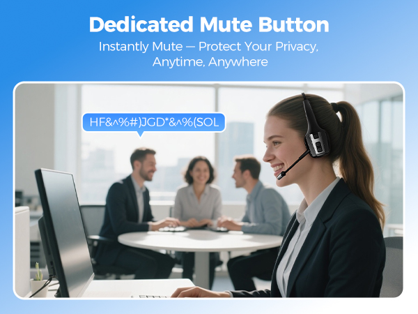 Lightweight Bluetooth Headset Microphone Trucker Headset Single-Ear Wireless Headphones