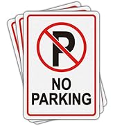 No Parking Signs, Do Not Park Here, 3 Pack 10×7Inch Reflective Waterproof Adhesive Sticker, Premi...