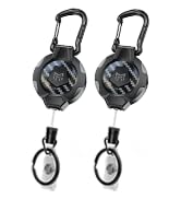 MNGARISTA 2-Pack Upgraded Version Retractable Keychain, 10 OZ Retraction, 31.5" Stainless Steel C...