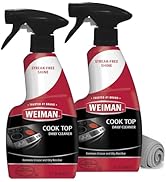Weiman Glass Cooktop Cleaner & Polish For Daily Use on Ceramic, Induction Stove Top, Removes Grea...