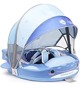 2024 Newest Mambobaby Baby Pool Float with Canopy &amp; Tail Mambobaby Baby Swim Float Non-Inflatable...