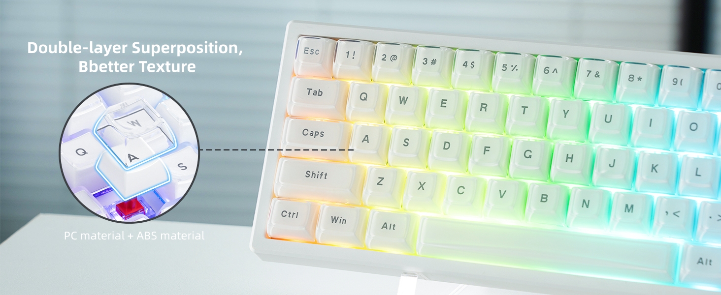 Jelly Keycaps-Crystal Cute Keycaps, Keycaps for Mechanical Keyboard