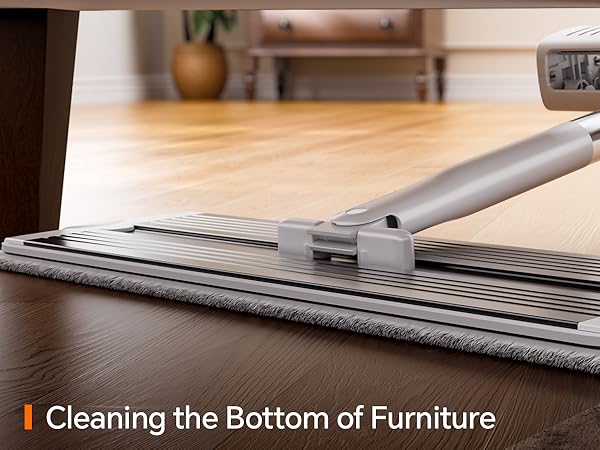 cleaning the bottom furniture