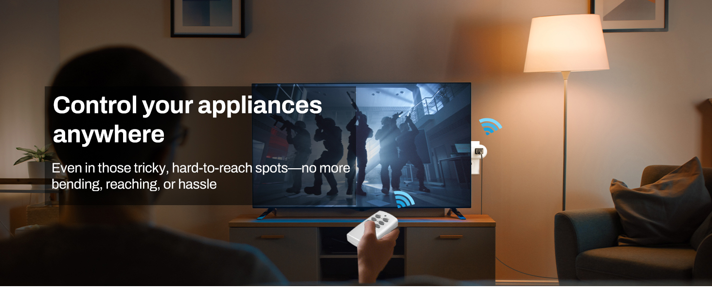 Wireless Remote Control Outlet with 2 Individual Switch Control