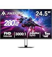 Amzfast 24.5 Inch 280Hz/240Hz FHD 1080p Gaming Monitor, 1ms Adaptive Sync, 3000:1, 126% sRGB, 93%...
