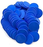 Smartdealspro Set of 100 1 1/2 Inch Opaque Poker Chips Plastic Learning Counters Game Tokens with...