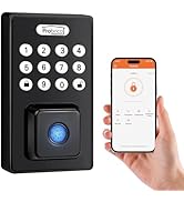 Probrico Smart Fingerprint Door Lock for Front Door, Keyless Entry Door Deadbollt Lock with Digit...