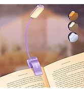 Gritin 9 LED Rechargeable Book Light for Reading in Bed - Eye Caring 3 Color Temperatures,Steples...