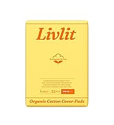 Livlit Large Size Ultra Thin Sanitary Pads, 100% Organic Cotton from Texas, Powerful Leak Protect...