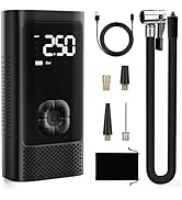 Tire Inflator Portable Air Compressor - 4X Faster 150 PSI Air Pump for Car Tires - Wireless/Wired...