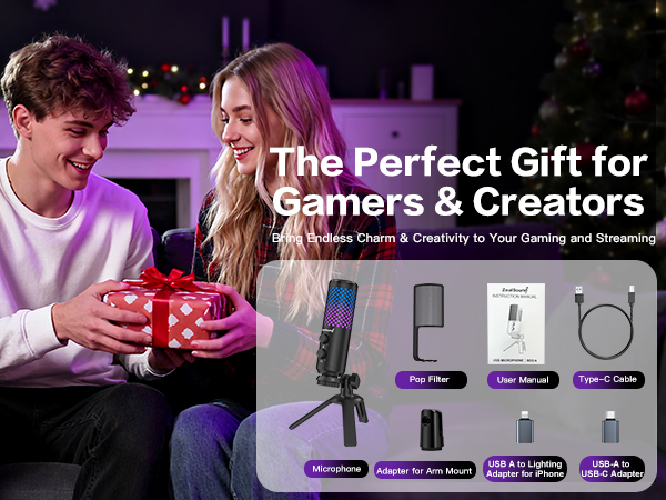 Podcast Microphone for PC/Mac/iPhone/Phone