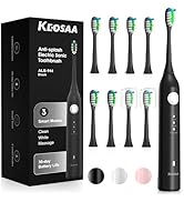 Sonic Vibrating Toothbrush with Pressure Sensor, Electric Tooth Brush with 8 Brush Heads, 3 Modes...