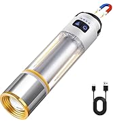 Ciwuzxs Flashlight with Magnetic Base 10000 Lumens, Led Tactical Flashlight with Zoomable, 6 Mode...