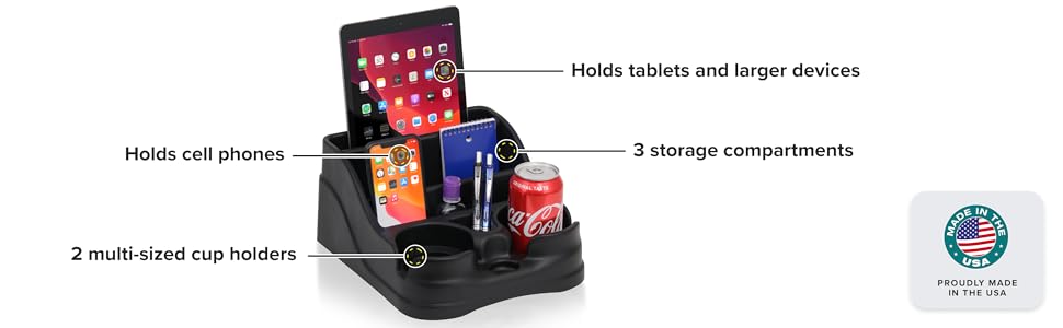 small center console features