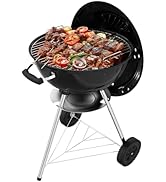GRILIFE 18 inch Charcoal Grill, Portable Round Kettle Barbecue Grills, Durable &amp; Easy to Assemble...