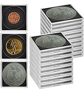 Coin Snap Holders, 20 Pieces Silver Dollar Coin Holder, Coin Capsule Storage Box with 5 Size (20/...