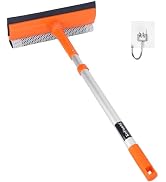Window Squeegee for Home, Window Cleaner Tool with Extension Pole 20''-30'', Window Washer for Sh...