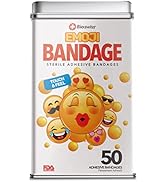 BioSwiss Bandages, Emoji Shaped Self Adhesive Bandage, Latex Free Sterile Wound Care, Fun First A...