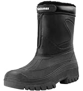 Knixmax Outdoor Men's Snow Boots Waterproof Warm Winter Boots Insulation Fashion Anti-Slip Boots ...