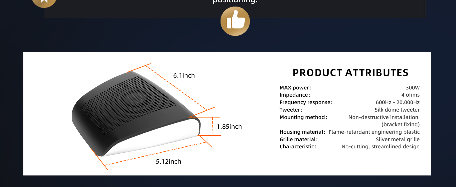 Car Center Channel Speaker
