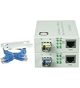 Single Mode LC WDM Single Fiber Bi-Di Gigabit Media Converter - Built-in Fiber Module 20km (12.42...