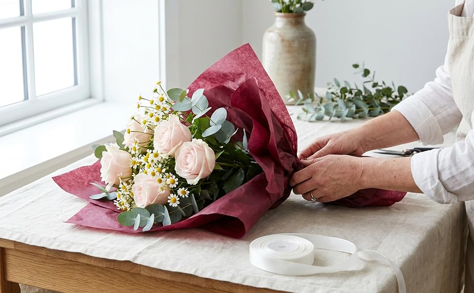 Burgundy tissue paper