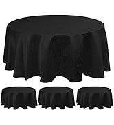 JALANCY 4 Packs Round Table Cloth Luxury Damask Design Jacquard Tablecloth Heavy Weight Soft Fabr...
