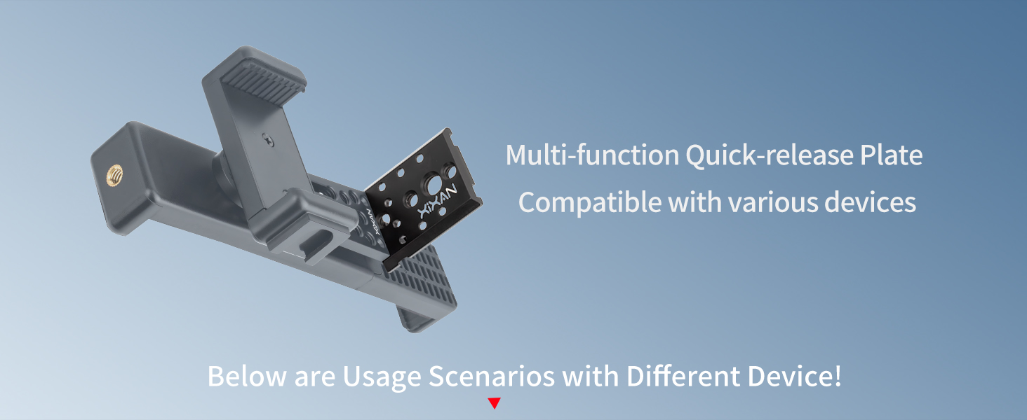 Multi-function Quick-release Plate Compatible with various tripods