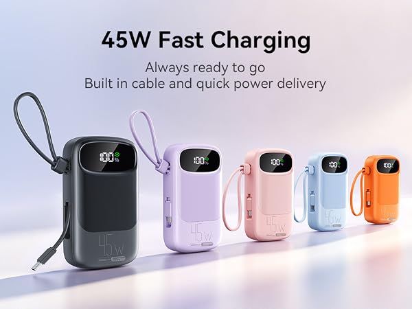 20000mAh 45W USB-C fast charging portable power bank