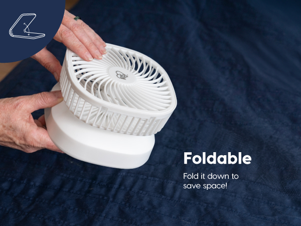 foldable portable bedside fan for night bedroom air circulation mini small fan desk fan table fan